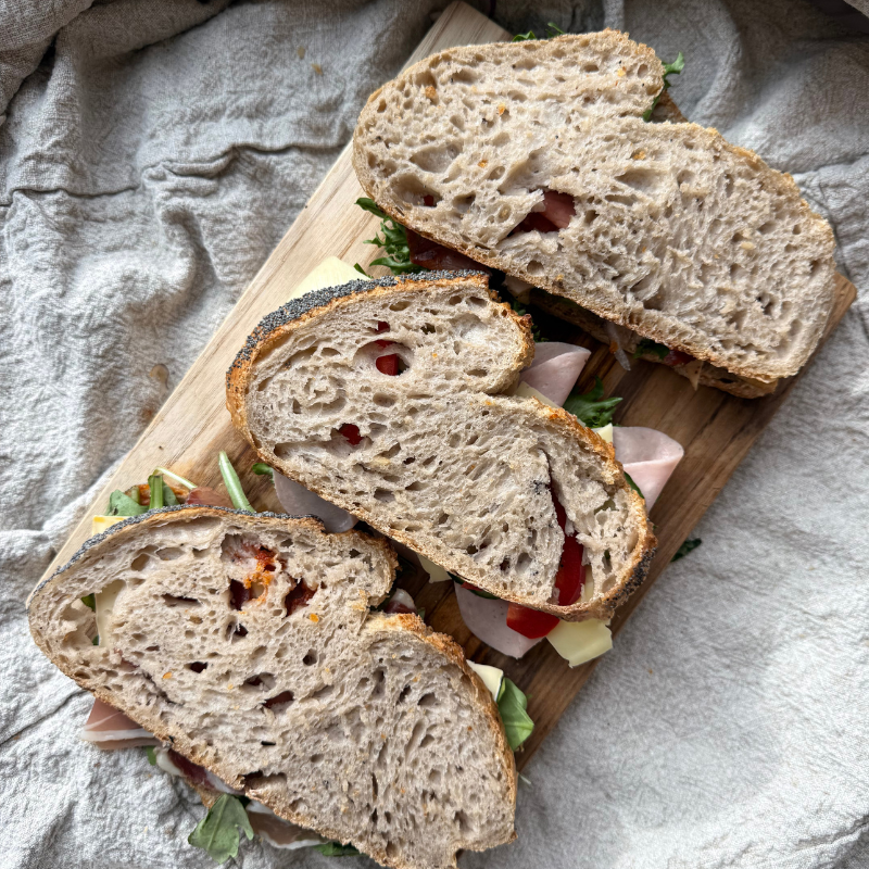 Påsmurt sandwich